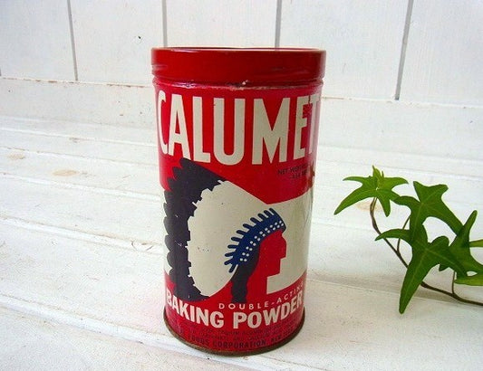 【CALUMET】カルメット・ベーキングパウダー・ヴィンテージ・ティン缶/インディアン　USA