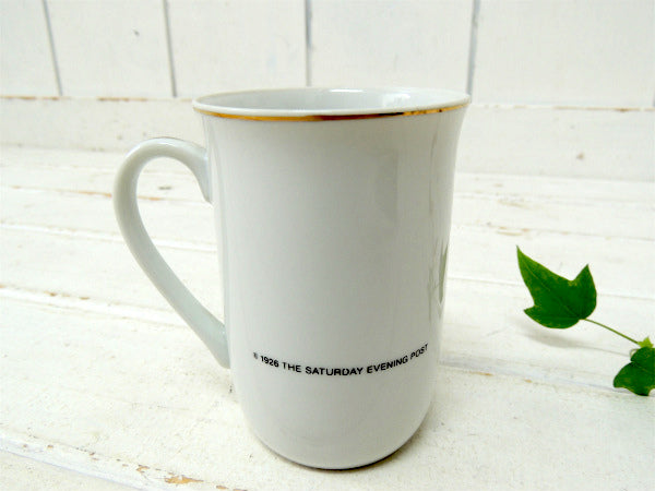 【ノーマンロックウェル】サンセット・デッドストック・未使用・ヴィンテージ・陶器製マグカップ