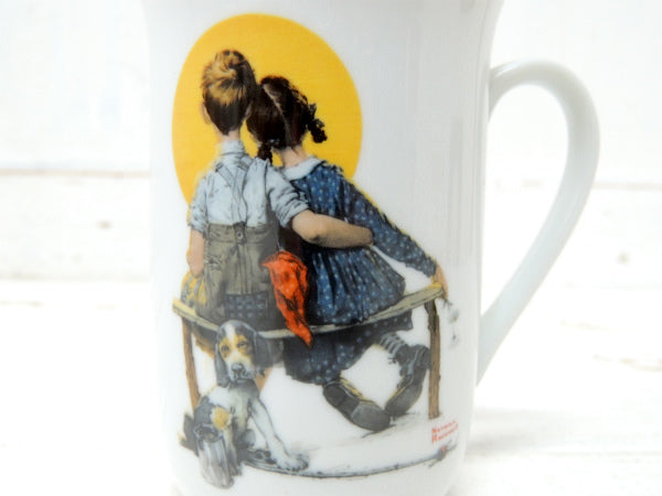 【ノーマンロックウェル】サンセット・デッドストック・未使用・ヴィンテージ・陶器製マグカップ