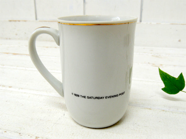 【ノーマンロックウェル】お医者さんと人形・デッドストック・未使用・ヴィンテージ・陶器製マグカップ