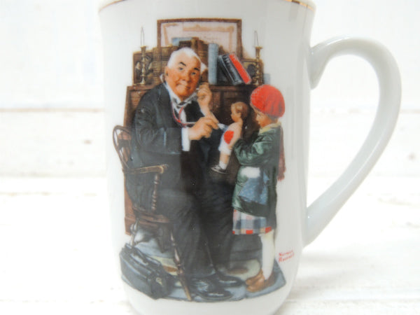 【ノーマンロックウェル】お医者さんと人形・デッドストック・未使用・ヴィンテージ・陶器製マグカップ