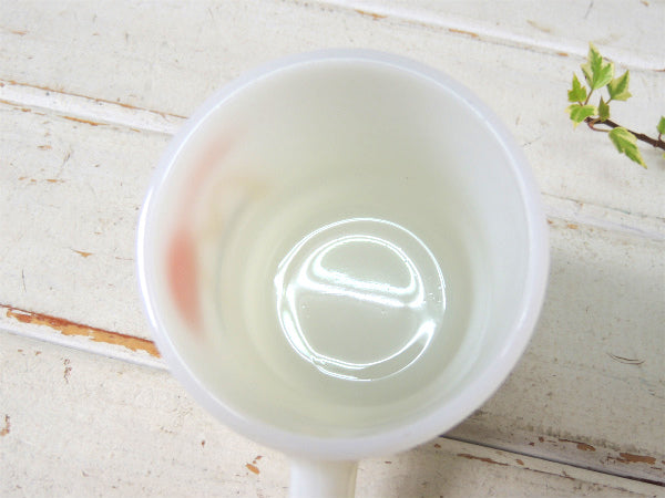 【Fire King】ファイヤーキング・マクドナルド・アドバタイジング・マグカップ・ミルクガラス食器