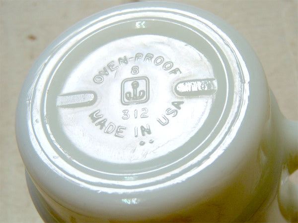 【Fire King】ファイヤーキング・マクドナルド・アドバタイジング・マグカップ・ミルクガラス食器