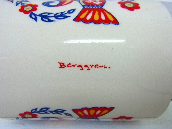 【BERGGREN】スウェーデン・花柄・陶器製ヴィンテージ・マグカップ