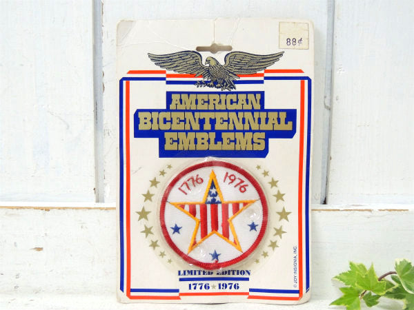 星条旗・200周年記念 デッドストック・1776★1976・ビンテージ・ワッペン・刺繍・USA