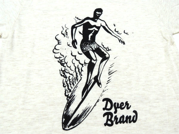 【DyerBrand】ダイアーブランド・Hawaii・1940yサーファー”Tシャツ&ステッカー/S