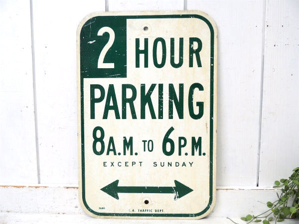 【パーキング・ロサンゼルス】ストリートサイン・スチール・ヴィンテージ・サイン・看板・USA