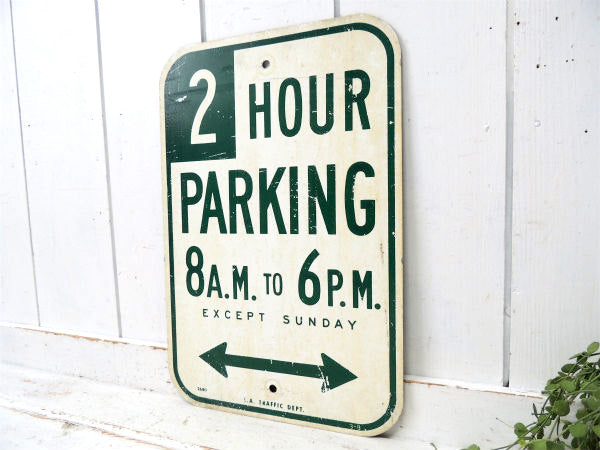 【パーキング・ロサンゼルス】ストリートサイン・スチール・ヴィンテージ・サイン・看板・USA