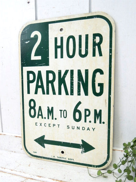 【パーキング・ロサンゼルス】ストリートサイン・スチール・ヴィンテージ・サイン・看板・USA