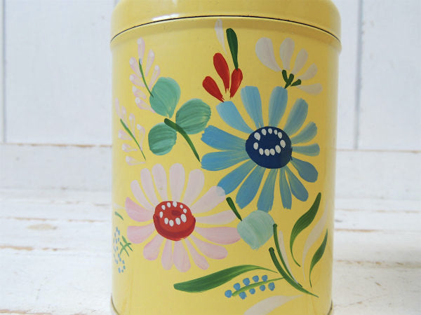 USA ランズバーグ イエロー・花柄・アンティーク・キャニスター・3個セット 保存容器 カントリー