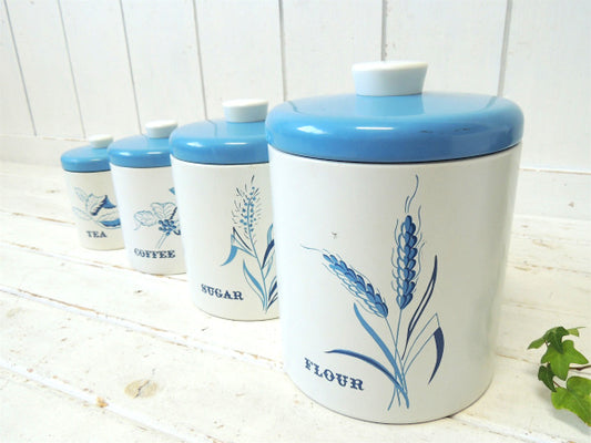 ランズバーグ FLOUR・SUGAR・COFFEE・TEA・アンティーク・キャニスター 4個セット