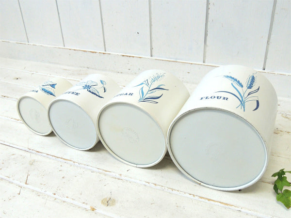 ランズバーグ FLOUR・SUGAR・COFFEE・TEA・アンティーク・キャニスター 4個セット