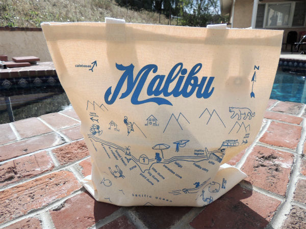【Malibu】マリブ・NY発マップトート・トートバッグ/カリフォルニア