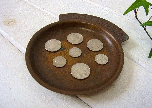 【POCKET CHANGE】真鍮製・アンティーク・ポケットチェンジ・トレイ/マネートレイ　USA