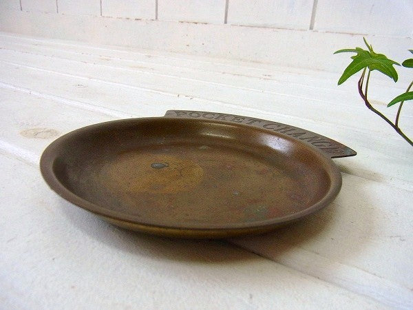 【POCKET CHANGE】真鍮製・アンティーク・ポケットチェンジ・トレイ/マネートレイ　USA