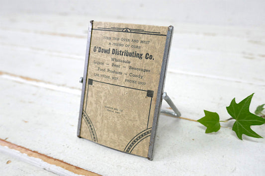 アールデコ アドバタイジング ヴィンテージ ミラー 鏡 スタンドミラー 卓上ミラー USA