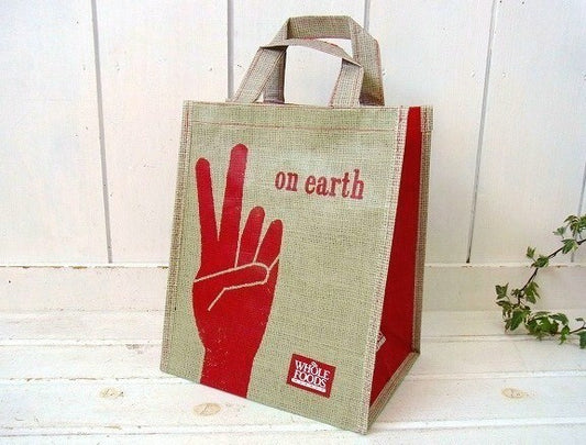 【WHOLE FOODS MARKET】ホールフーズ“Peace on earth”エコバッグ(小)