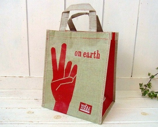 【WHOLE FOODS MARKET】ホールフーズ“Peace on earth”エコバッグ(小)