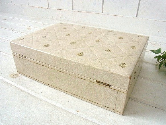 フリーダリー柄・鍵付き・アンティーク・ジュエリーボックス/ジュエリーケース/宝石箱