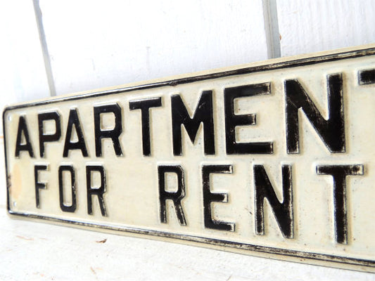 APARTMENT FOR RENT アパート貸します! OLD・ヴィンテージ・サイン・標識・ブリキ製・看板・USA