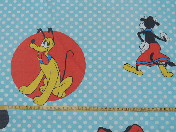 【ミッキー&フレンズ】水玉&ダンス柄・ヴィンテージ・ユーズドシーツ(ボックスタイプ)