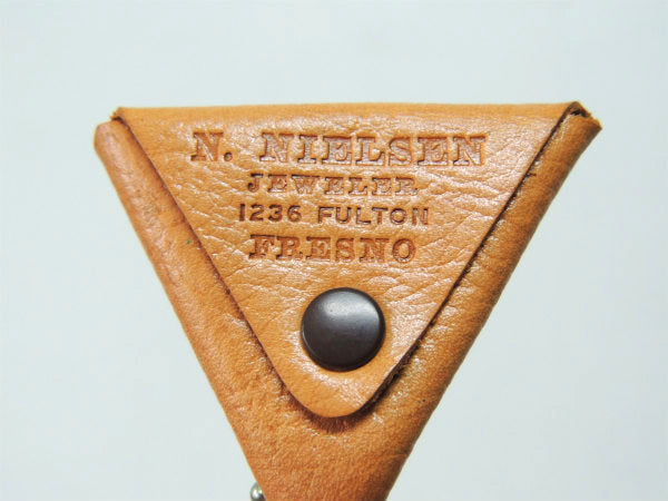 【USA・カリフォルニア】革製・デッドストック・ビンテージ・アドバタイジング・レザー・コインケース