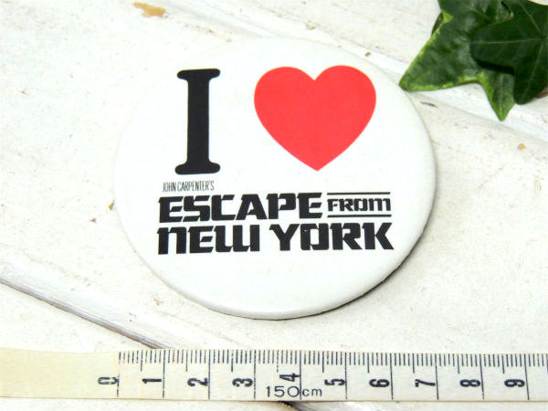 【ニューヨークからの脱出】1981年・SF・アクション映画・ビンテージ・缶バッジ・USA