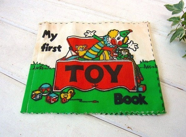 【My first TOY Book】ファブリック製・アンティーク・ラグブック/絵本/布絵本 USA