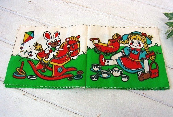 【My first TOY Book】ファブリック製・アンティーク・ラグブック/絵本/布絵本 USA