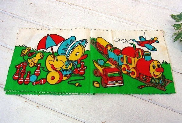 【My first TOY Book】ファブリック製・アンティーク・ラグブック/絵本/布絵本 USA