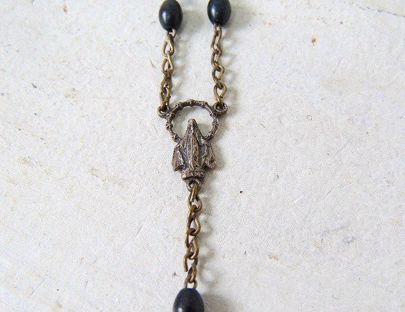 キリスト アンティーク・ビーズ・ロザリオ・十字架・聖品・イタリア ジュエリー