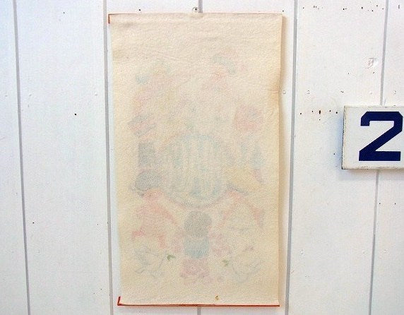 【Londraville】Peace・フェルト製・ヴィンテージ・タペストリー/壁飾り USA