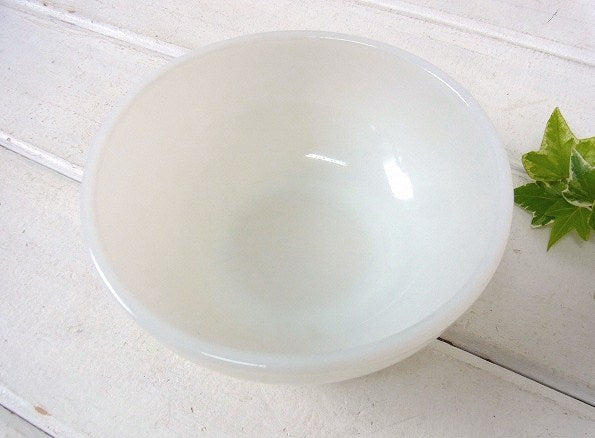 【FireKing】ホワイト・チリボウル/シリアルボウル/ヴィンテージ食器 USA