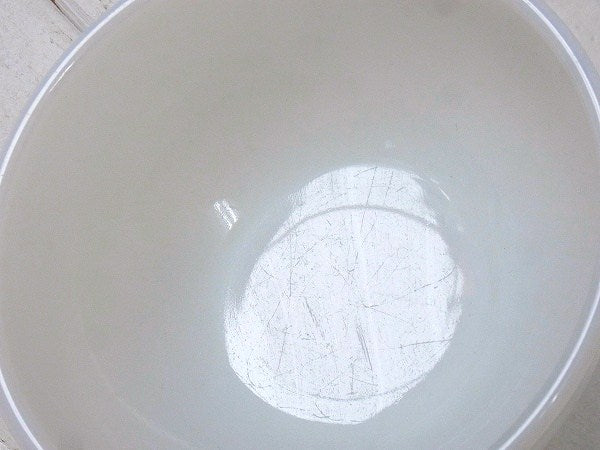 【FireKing】ホワイト・チリボウル/シリアルボウル/ヴィンテージ食器 USA