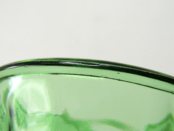 【USA・アボカドグリーン】レトロ・ガラス製・ヴィンテージ・フラワーベース・花瓶