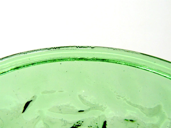 【USA・アボカドグリーン】レトロ・ガラス製・ヴィンテージ・フラワーベース・花瓶