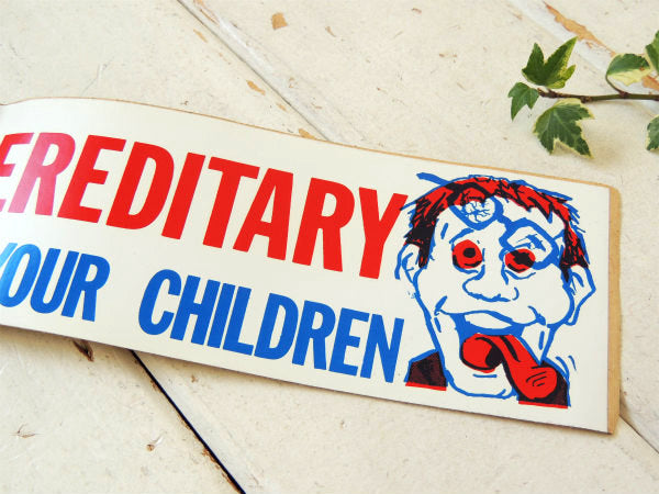 INSANITY IS HEREDITARY アメリカンジョーク ビンテージ ステッカー USA
