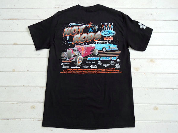 【CA/サンタクルーズ】15回記念・アメ車・ホットロッド・カーショー・Tシャツ(M)・カリフォルニア