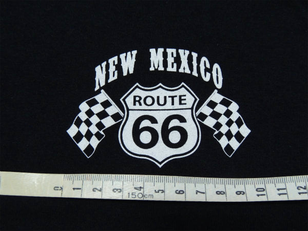 ルート66 USA セレクト・チェッカーフラッグ・Tシャツ・ブラック・Mサイズ ホットロッド