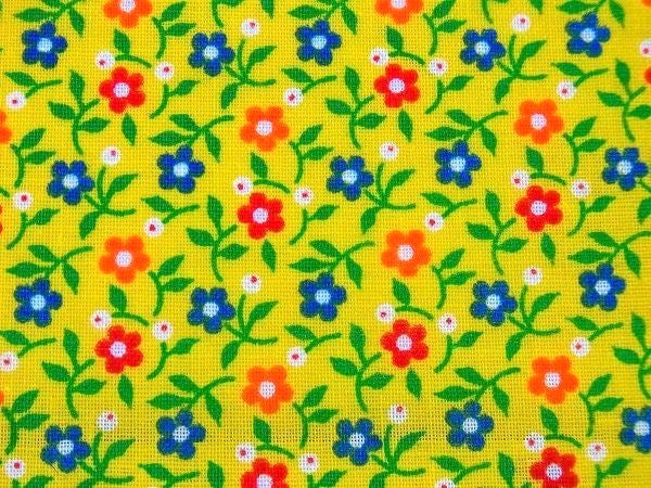 小花柄・デッドストック・ヴィンテージ・ファブリック/生地　USA