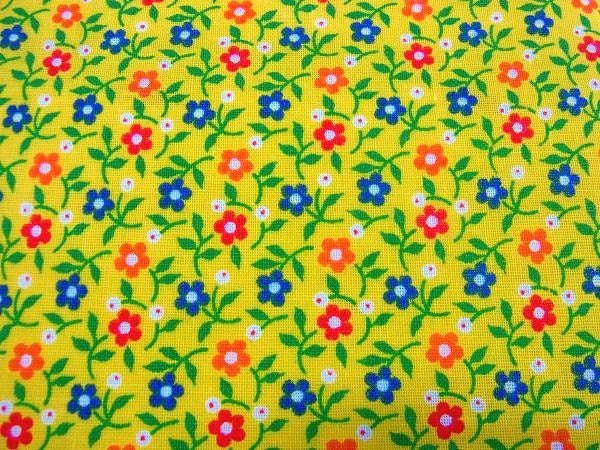 小花柄・デッドストック・ヴィンテージ・ファブリック/生地　USA