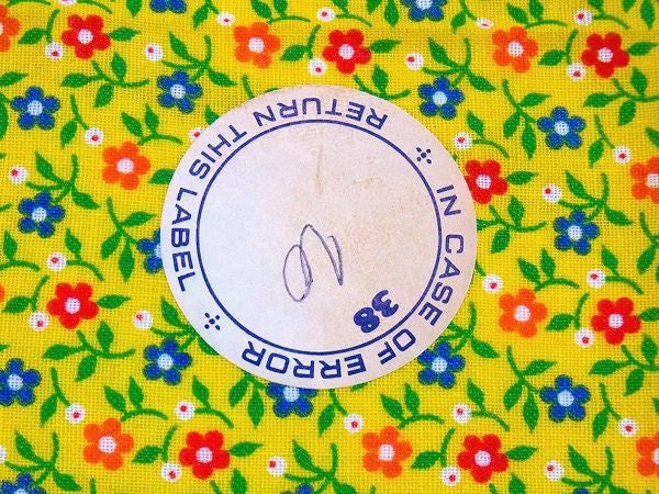 小花柄・デッドストック・ヴィンテージ・ファブリック/生地　USA