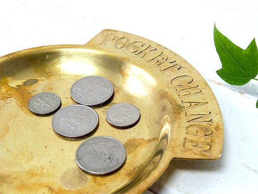 【POCKET CHANGE】真鍮製・アンティーク・ポケットチェンジ・トレイ/マネートレイ USA