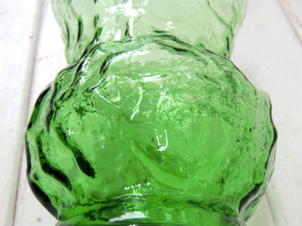 ミッドセンチュリー アボカドグリーン・USA ガラス・ヴィンテージ・フラワーベース・花瓶