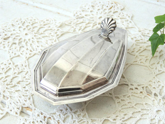 FRANCIA フランス シルバープレート シェル型 アンティーク バターディッシュ トレイ