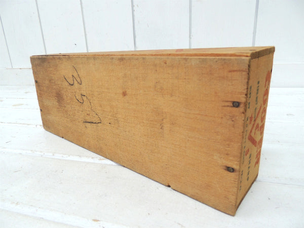 【COOPER BRAND】4面ロゴ入り・アンティーク・チーズボックス/木箱/ウッドボックス