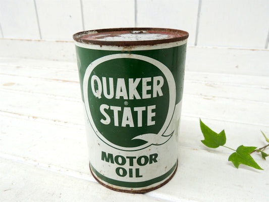QUAKER STATE・モーター オイル クエーカーステート・ヴィンテージ・オイル缶・USA