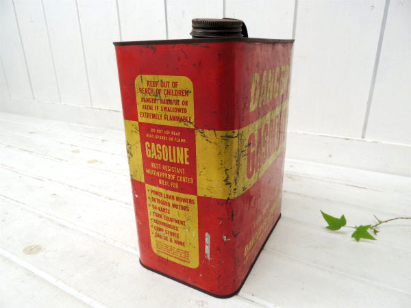 【DANGER・GASOLINE】ブリキ製・ヴィンテージ・ガソリン缶・モーター系・ガレージ・キャンプ
