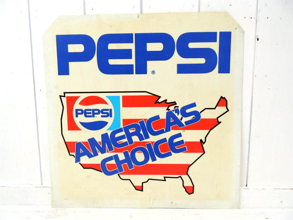 USA・ペプシ・PEPSI アメリカ地図入り・ヴィンテージ・サイン・アドバタイジング・看板
