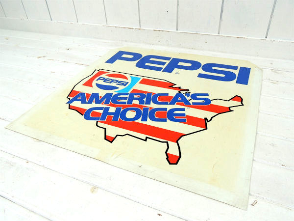 USA・ペプシ・PEPSI アメリカ地図入り・ヴィンテージ・サイン・アドバタイジング・看板